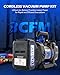 Orion Motor Tech Cordless Lithium-Ion HVAC Vacuum Pump, 3 cfm Vacuum Pump, Battery-Powered Auto AC Vacuum Pump for R134a R410a R1234yf Systems, 1/4hp Single Stage Vacuum Pump Automotive