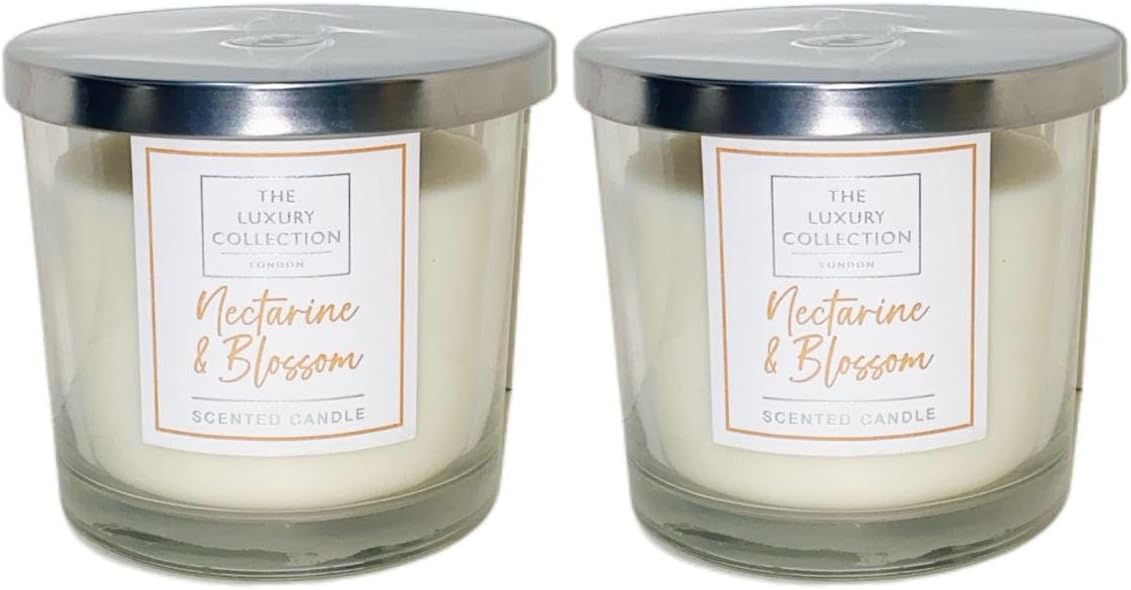 The Luxury Collection - LIDL - Nectarine & Blossom Scented Candle | 335g×2 [Twin Pack]