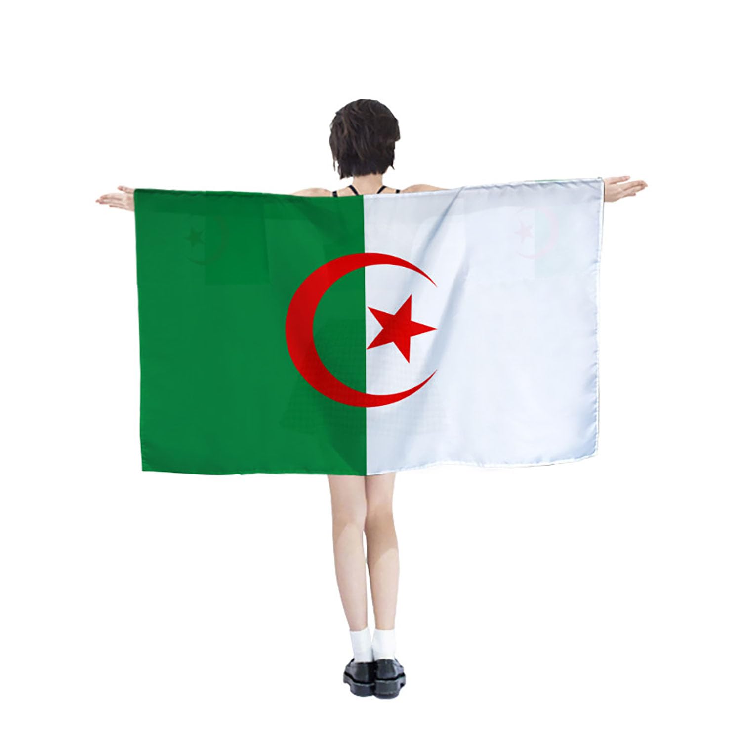 Cape drapeau Algérie vêtement de supporter pour événements sportifs et matchs