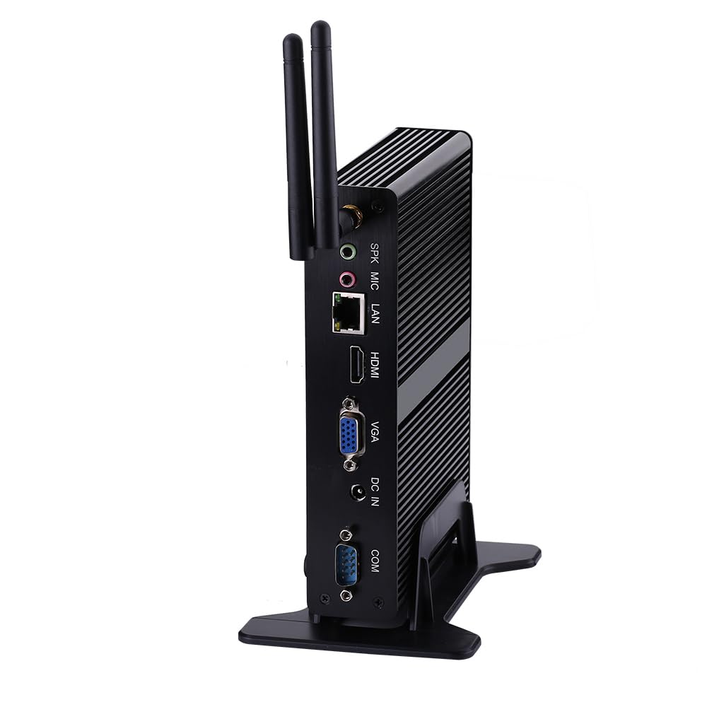 Fanless Mini PC, Desktop Computer, HTPC, Nano Kodi Box, Pentium N3510 N3520, Windows 11 / Linux Ubuntu, BM10, 2 x COM, VGA, HDMI, USB3.0, 4 x USB2.0, LAN, 4G RAM, 64G SSD