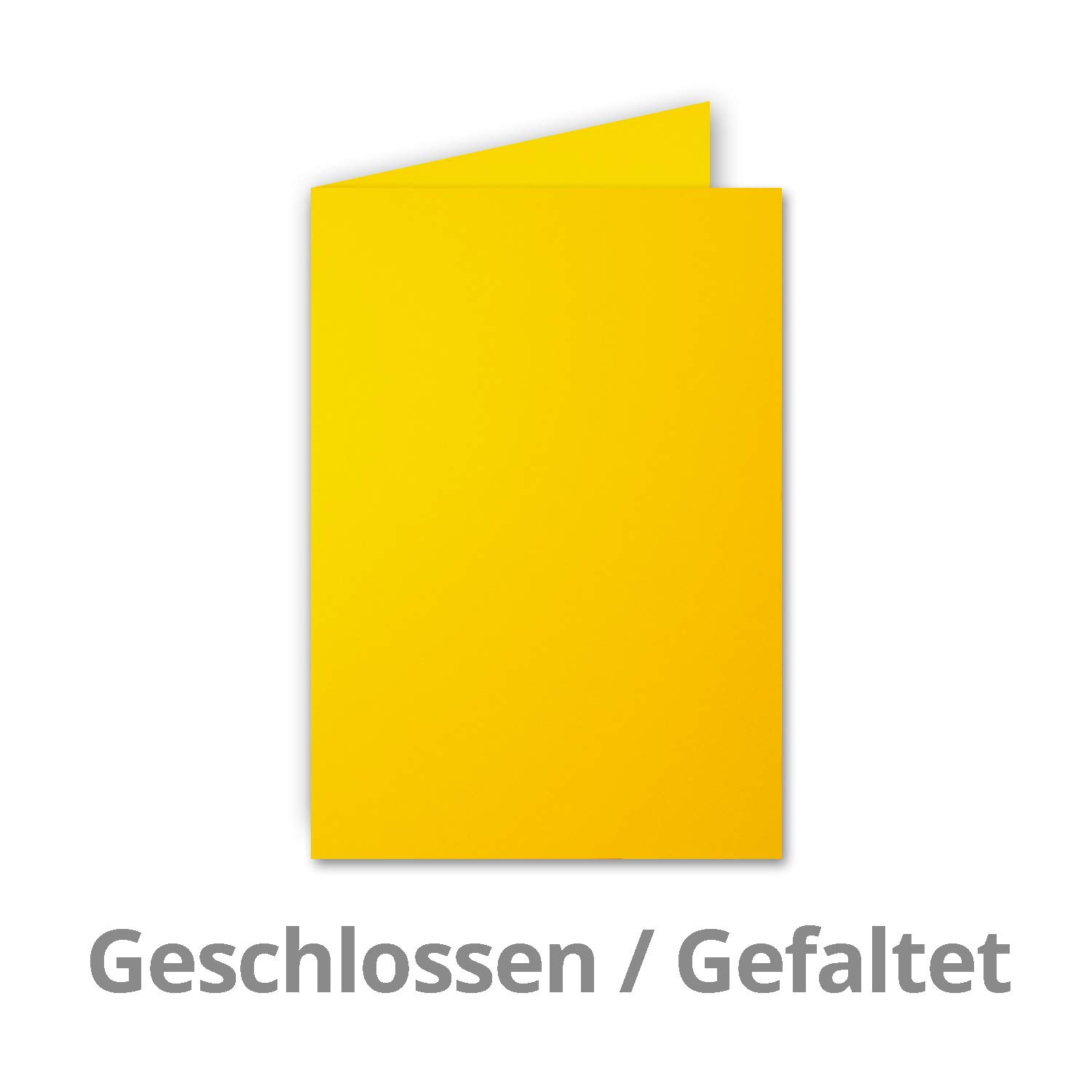 Folded cards, DIN A6 - C6, wet sealing, with inlay 25 Karten-Sets Honey Yellow, 12-Honey yellow, 25 card sets - Image 4
