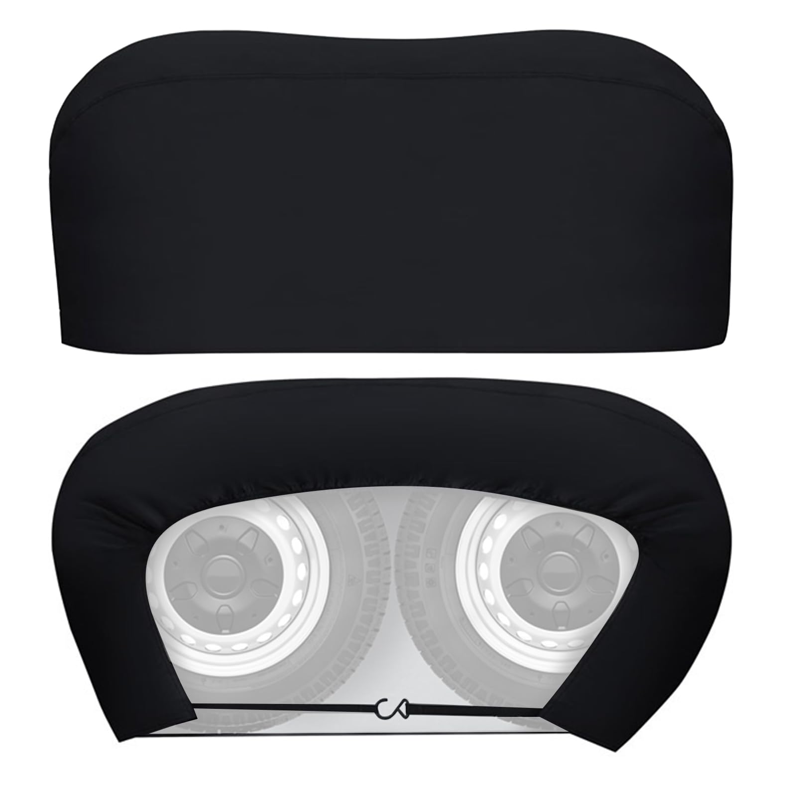 Fundas de neumáticos para remolques, juego de protectores de ruedas, cubierta impermeable para neumáticos, protector de lluvia, sol, nieve, remolque, para caravana, autocaravana Zorq