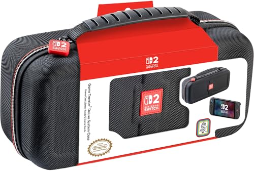 Image of Nintendo Switch 2: Choose Your Game Bundle + R.D.S. Game Traveler Deluxe Licensed System Case Switch, Switch 2, OLED, Black Medium (NS230)