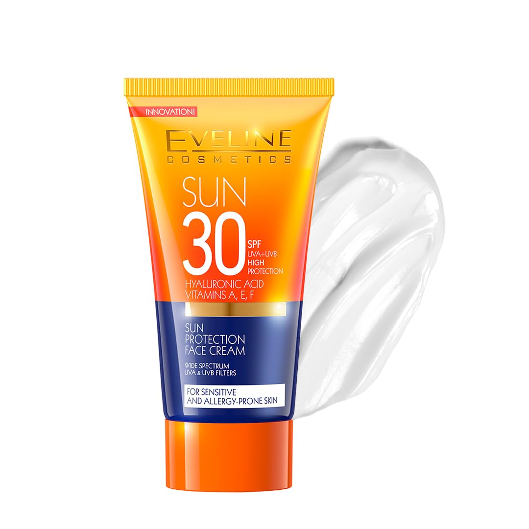 EVELINE COSMETICS 30 SPF Sunscreen for Face, Sun Protection Face Cream, Whitening Sunscreen for All Skin Type, 50 ML (Pack of 1)