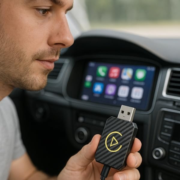 ACRSYNC CarPlay bezprzewodowy adapter 2 w 1 - Z systemem Android Auto & CarPlay | Bezprzewodowy dongle z Bluetooth 5.0 i WiFi | Automatyczne łączenie, kompaktowy Plug & Play