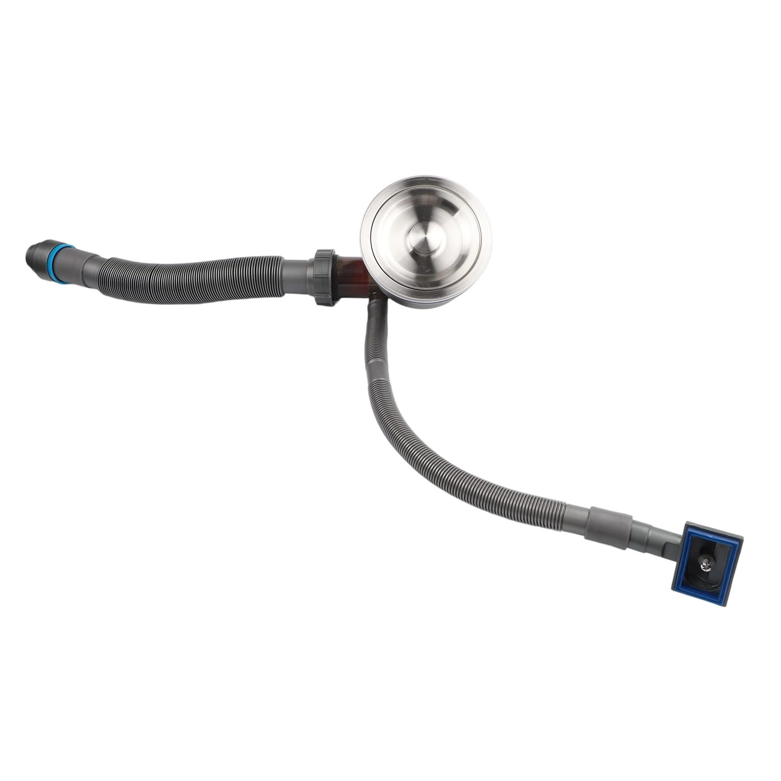 ReachMall Set di tubi di scarico per lavello da cucina, doppia ciotola, neutralizzazione dell'odore, flusso d'acqua efficiente per lavastoviglie a doppio lavello standard