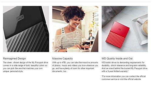 WD My Passport Externe Festplatte, 1 TB, USB 3.0, WDBYNN0010BBK-WESN, Schwarz – Bild 5