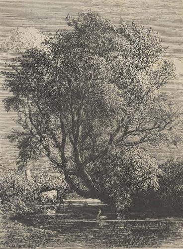 Affiche le saule par le celebre peintre pour decoration chambre zen