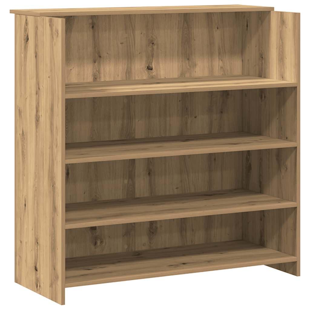 Banco reception Artisan Rovere 180 x 50 x 103,5 cm, materiale in legno, per ufficio, reception scrivania, con spazio di archiviazione per casa, ufficio, moderna soluzione di lavoro