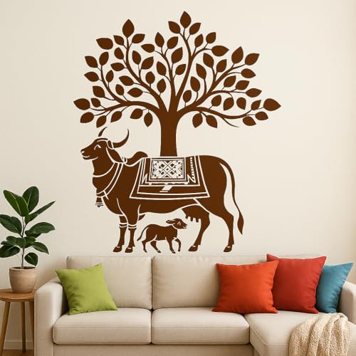Vinilo decorativo StickMe vaca y ternero 100 x 80 cm miniatura 2
