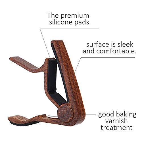 Fafeims Changement Rapide de Guitare Capo en Alliage d’aluminium Ukulele Capo Guitar Instruments Accessoires pour… - Les Beatles, Paul McCartney, John Lennon, RIngo Starr, George Harrison Fafeims Changement Rapide de Guitare Capo en Alliage d'aluminium Ukulele Capo Guitar Instruments Accessoires pour… – Image 3