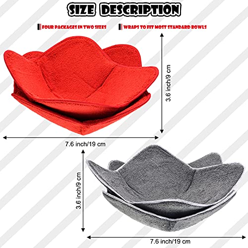 Soportes para Tazones Microondas 4 Piezas Rojo miniatura 2