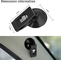 Vista 2 de 2 piezas de clip para billetes con ventosa, portatarjetas reutilizables de metal fuerte para parasol de coche, ventana, papel toalla, tiquetes