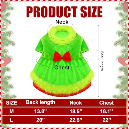 Disfraz de Navidad para perro Glitopper Verde lima Small miniatura 3