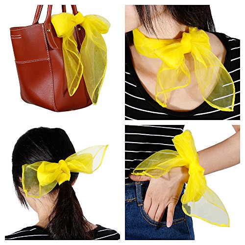 Rovtop 15 Stück Jongliertücher, Chiffontücher für Tanzen, Jonglieren, Sensorisches, Tanztücher, 60 x 60cm Bunte tücher – Bild 5