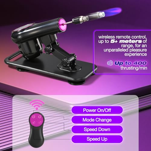Remote Thrusting Dildo Machine with 8 Attachments Sex Machine - Image 3