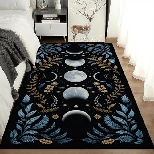 Tapete decorativo fases lunares 7x9 pies rectangular miniatura 7