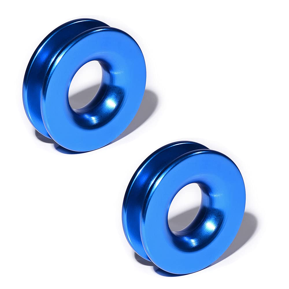 AstraDepot Blue Winch Recovery Accessory Ring 41000lbs T6 6061 Aluminum for 3/8