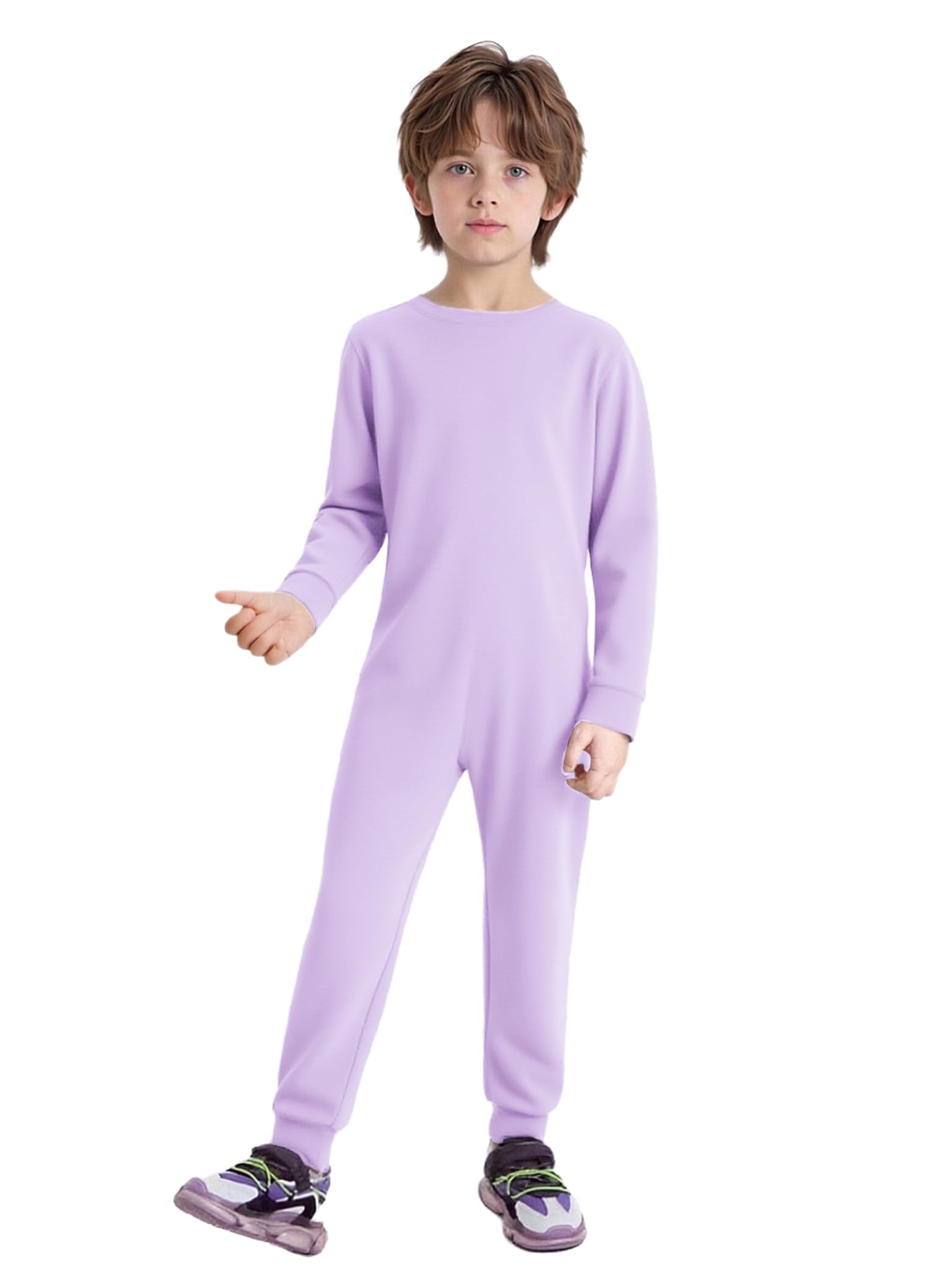 Grenouillère avec Fermeture Eclair au Dos Enfant Garçon Fille Combinaison de Soin Manches Longues Salopette Sanitaire Vêtements Adaptés