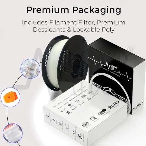 Image of NFIL3D Premium HS PLA+ Natural White - 3D Printing Filament | Compatible with All 3D Printers | 1.75mm | 1Kg Gross Weight