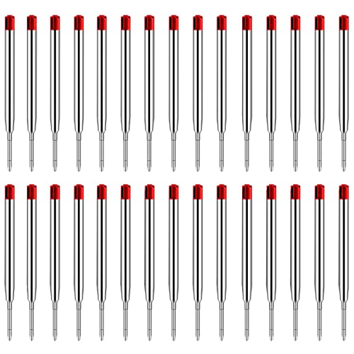 Recharges de stylo à bille encre rouge fluide pointe moyenne Origin-Joy 30x