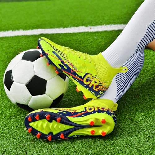 Image of Soccer Cleats for Mens Womens Indoor Turf Soccer Shoes Youth AG TF Training Football Boots Unisex