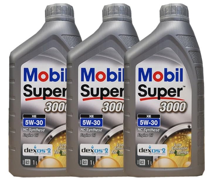 3X 1 L Liter Mobil SuperÂ™ 3000 XE 5W-30 Motor-Ã–l