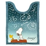 センコー(Senko) スヌーピー 星空スヌーピー トイレマット ロング丈 約80×60cm ブルー キャラ アニマル snoopy 34365