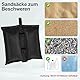 WOLTU Pavillon Gewichte 4er Set, Sandsäcke zum Befüllen Beschweren, Beschwerungssäcke, Gewichtsbeutel, für Pop-Up-Zelt Partyzelt Sonnenschirm, bis 7 kg belastbar, Schwarz, PVL0010sz