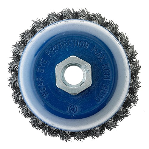 Image of Mercer Industries 189030 - 4 inch x 5 /8 inch-11 Knot Cup Brush, .020 Carbon Steel Wire