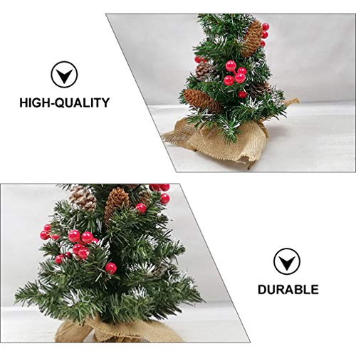 STOBOK Mini árvore de Natal de Mesa 2Pcs Pequeno Pinheiro Artificial Com Enfeites Pendurados para Pr