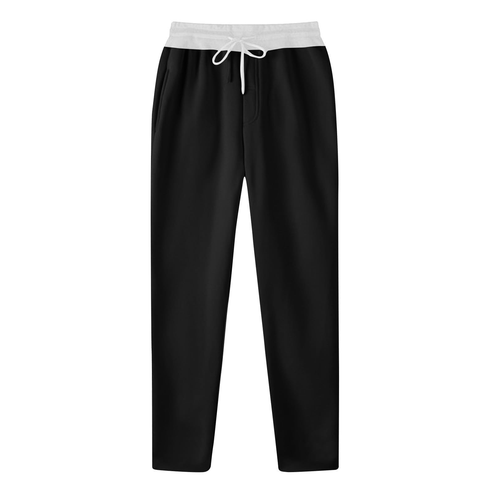 Paquete de 3 pantalones de chándal para hombre, ajuste holgado | Pantalones ligeros con cordón elástico en la cintura para deportes, gimnasio, entrenamiento, correr, con bolsillos
