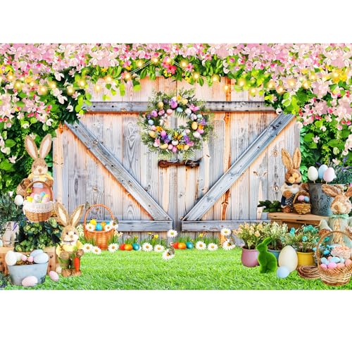 Fondo Fotográfico de Pascua 7x5 ft Verde miniatura 1