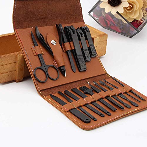 AIWOGEP 16 Pieces Manicure Set with PU Leather Case, Personal Care Tool Kits