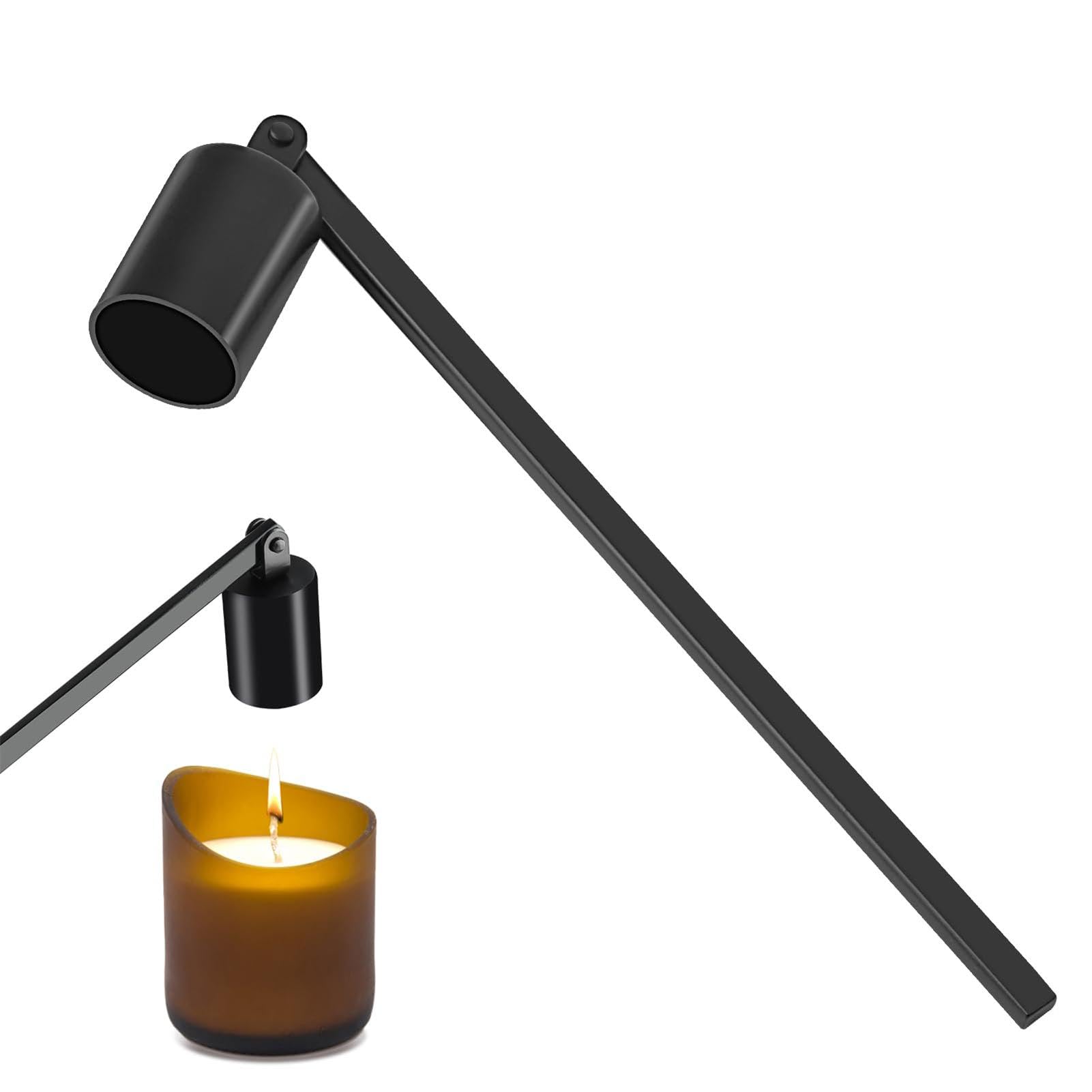 Eteignoir À Bougie, Éteignoir À Bougie avec Long Manche en Acier Inoxydable, Etouffoir Bougie pour Eteindre Les Flammes De La Mèche, pour La Plupart des Bougies