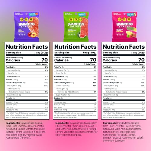Shameless Low Carb Keto Gummy Bundle - Watermelon, OMG Peach & Super Wild Worms Gluten Free Candy image 4