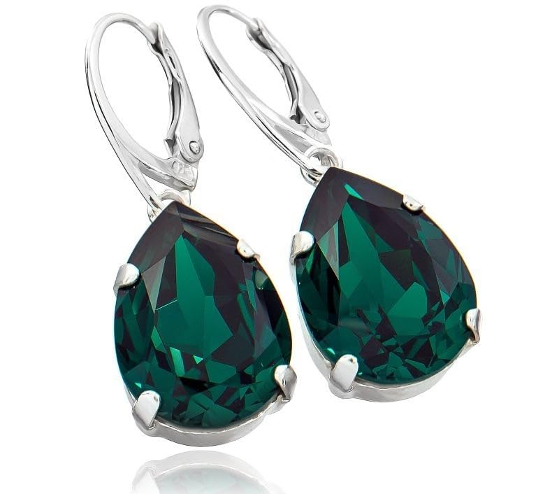 Boucles d'oreilles Emerald argent de chez Arande pour illuminer vos tenues