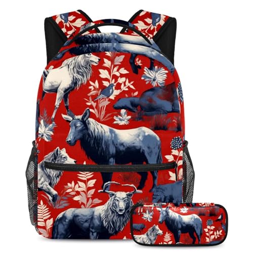 Sac d'école enfants grand format pour soulager le dos avec sa trousse assortie