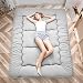 Japanese Floor Mattress Futon Mattress, Thicken Tatami Mat Sleeping Pad Foldable Roll Up Mattress Boys Girls Dormitory Mattress Pad Kids Floor Lounger Bed Couches and Sofas, Grey, Queen Size