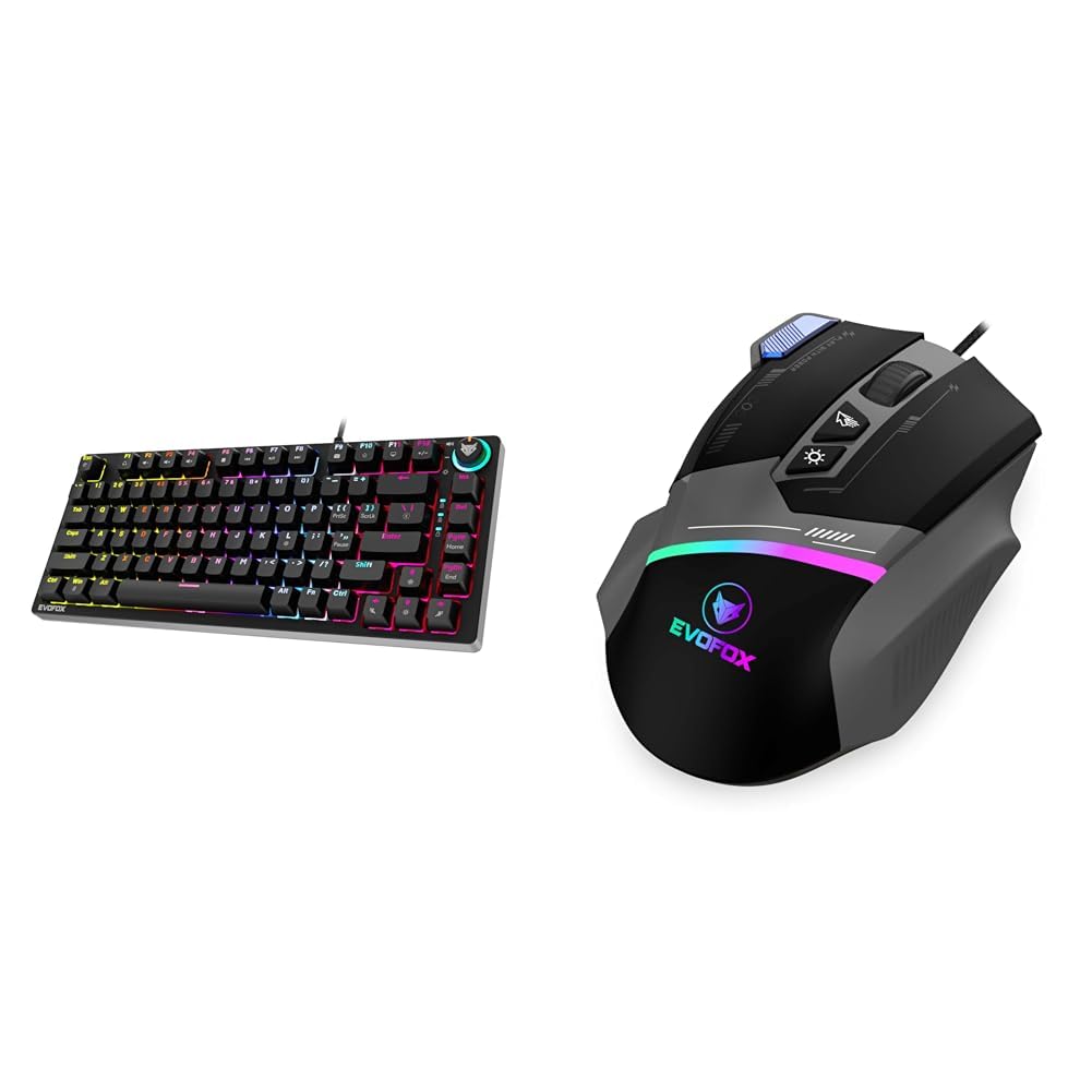 EvoFox Katana X2 TKL Mechanical Gaming Keyboard | Wired-Black Ultra Value Series Blaze Programmable Gaming Mouse-image-39