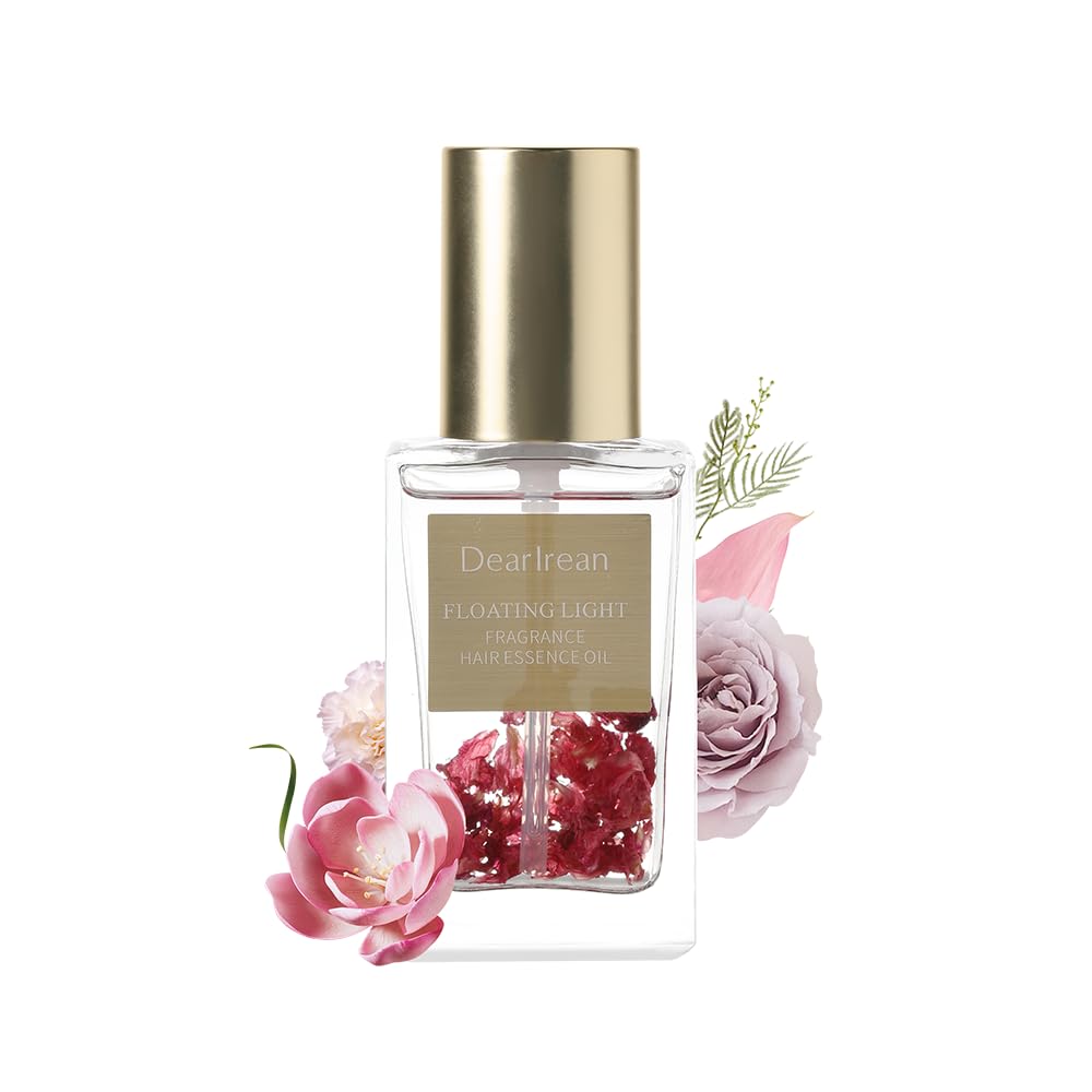 Dear Irean Fragrance Hair Essence Oil, Deep Nourishment for Dry & Damaged Hair and Anti Frizz Deep Nourishment, Keep Shining with Spa-level Luxury Pleasure Fragrance, 1.35 fl oz (FLOATING LIGHT)