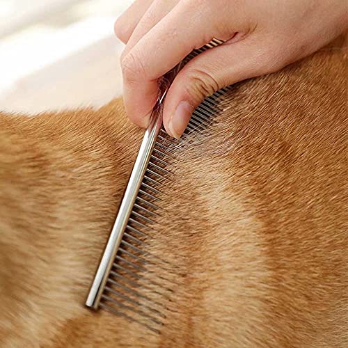 2-in-1 Dog combs, Flea comb, Metal Cat Comb with Stainless Steel Teeth and lice comb, Professional Grooming Tool for… - Image 3