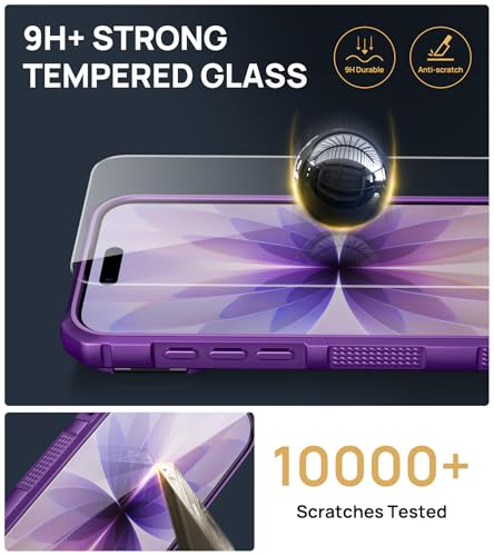 Image of SSLOTSCASE for iPhone 17 Case with 2X Screen Protector, Dark Purple