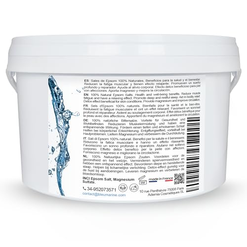 Sali da Bagno, Sali di Epsom, Detox, Magnesio Naturale, Rilassante Muscolare, Pedicure Antimicotico, Fertilizzante per Piante, 7000g - 2
