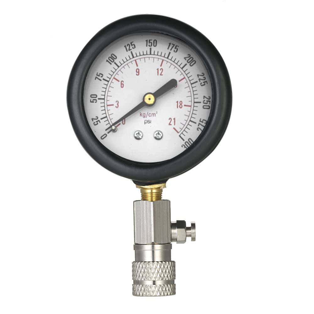 Medidor de presión automotriz, medidor de presión para Cilindros de Motores de Gasolina y Gas, 0-300 PSI, Herramienta automotriz