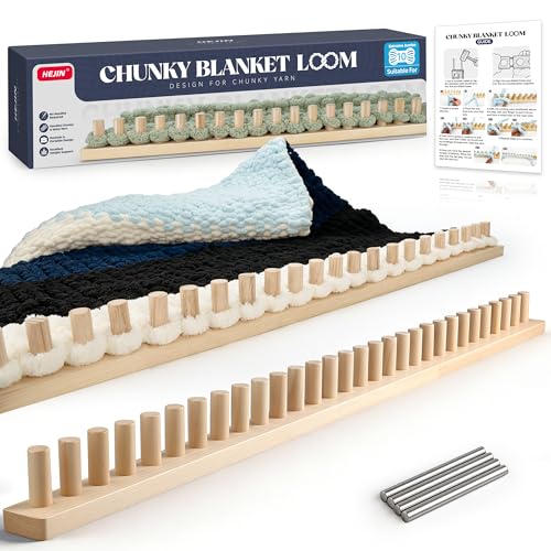 47 Chunky Blanket Loom, Adjustable Size Loom for Chunky Blanket, Knitting Loom Kit No Needles Required, Gift for DIY Craft Enthusiasts, Beginner Friendly Yarn Craft