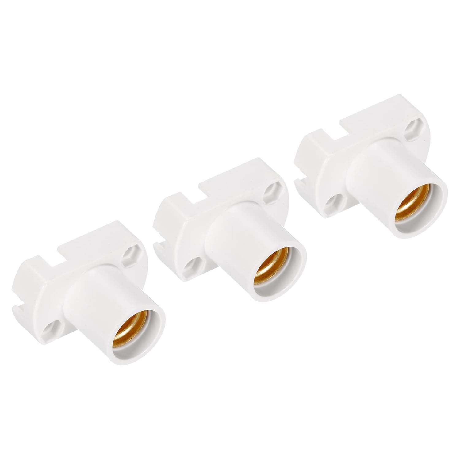 Generic Screw-in E12 Mini Bulb Holder, 3 Pack Light Beads Lamp Bases Socket Circuit Electrical Experiment Lighting DIY Accessories, White