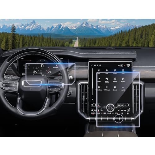 Image of CDEFG 3Pcs Anti-Glare Matte for 2026 GMC Acadia Screen Protector, for 2024-2026 Acadia (15 inch Navi & 11 inch Dash) (Elevation /AT4 /Denali) Accessories, 9H Tempered Glass Screen Cover Anti-Fingerprint
