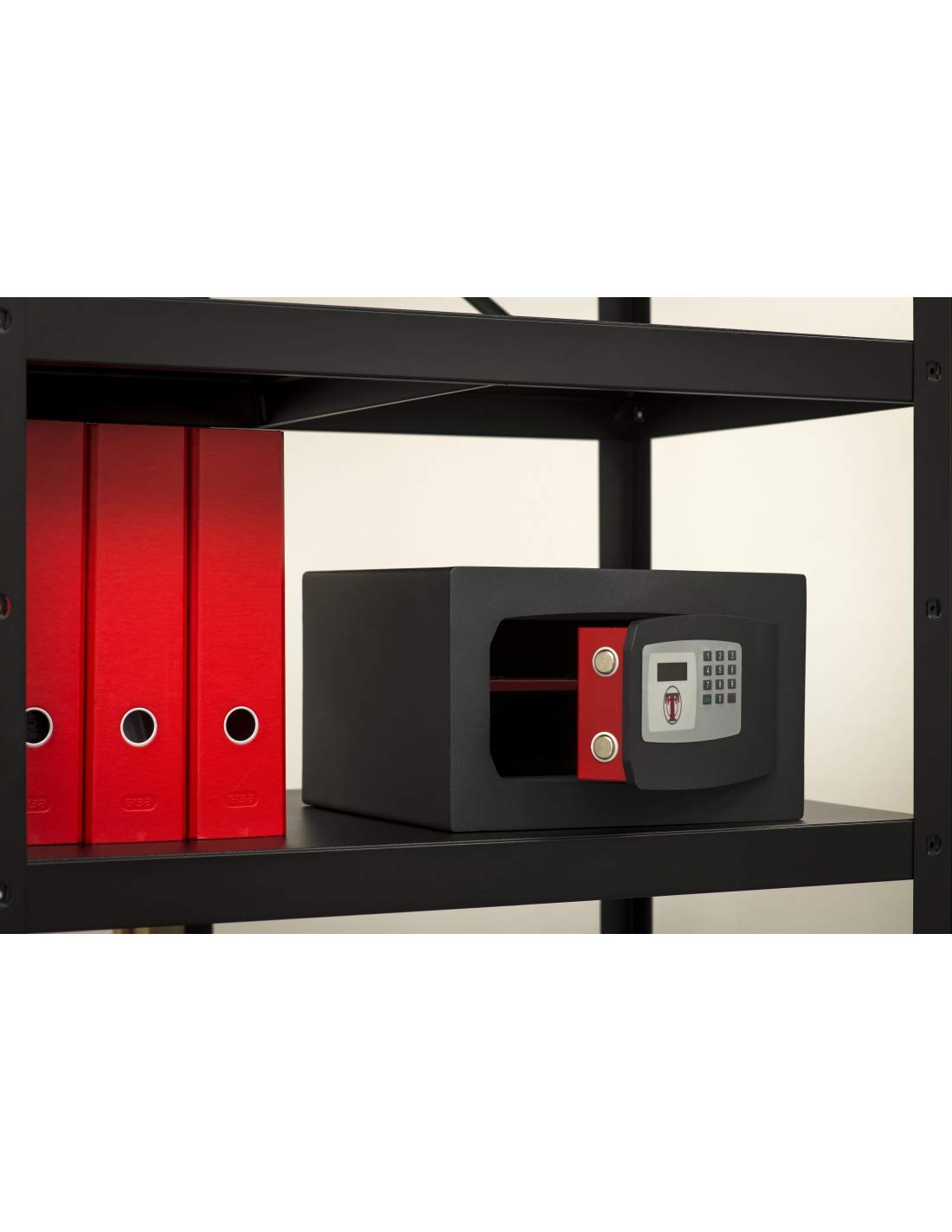 THIRARD - Coffret De Sécurité À Poser - Edimbourg - Acier - Usage Domestique - Fermeture Électronique À Code - 2 Pênes de Ø18 mm - 210 x 340 x 300 mm - Noir - 17 L