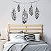 Wandaufkleber, Feder und Seil Vinyl Schlafzimmer Decorfeather Design Traumfänger Wandtattoo Dekoratives Wandbild 67 * 57CM